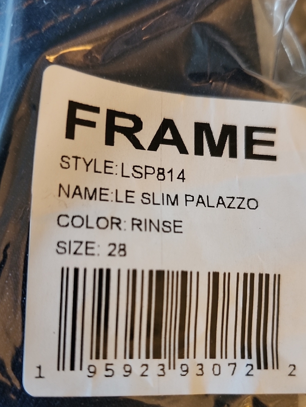 NWT Frame Le Slim Palazzo Wide Leg Jeans 28 Dark Rinse - Picture 5 of 7